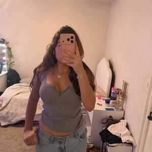 Gray brandy melville Tank